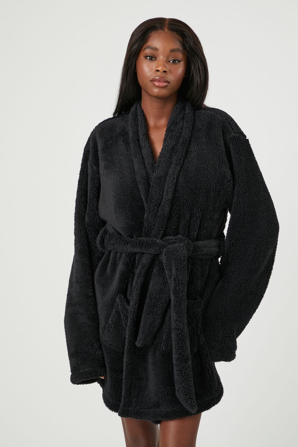 Plush Tie-Waist Robe | Forever 21 Women