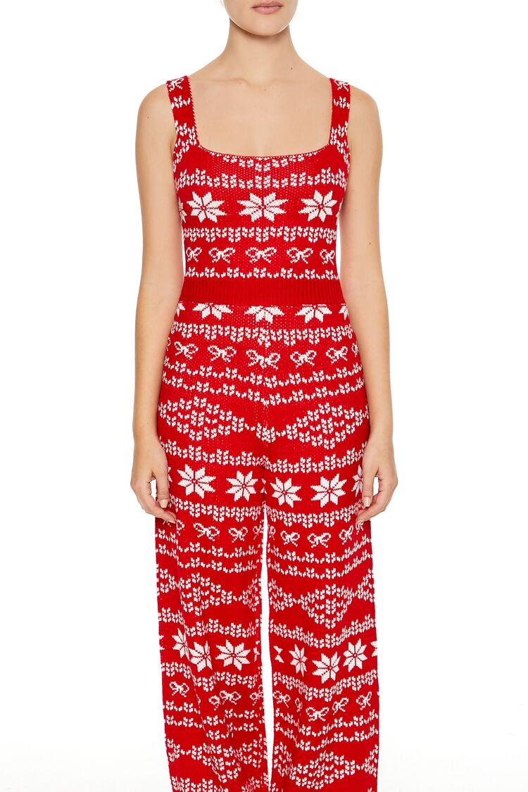 Fair Isle Sweater-Knit Jumpsuit | Forever 21 Women