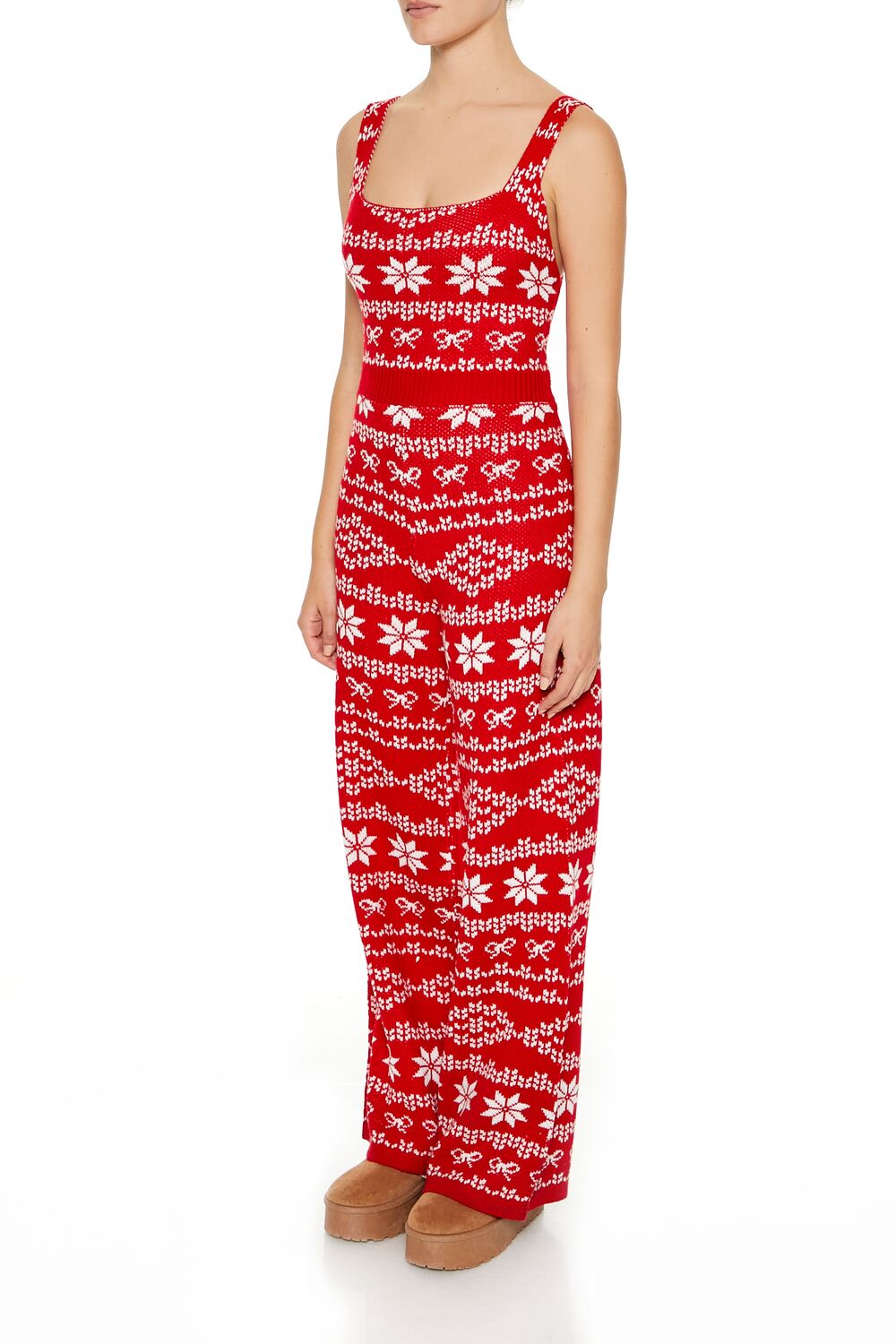 Fair Isle Sweater-Knit Jumpsuit | Forever 21 Women