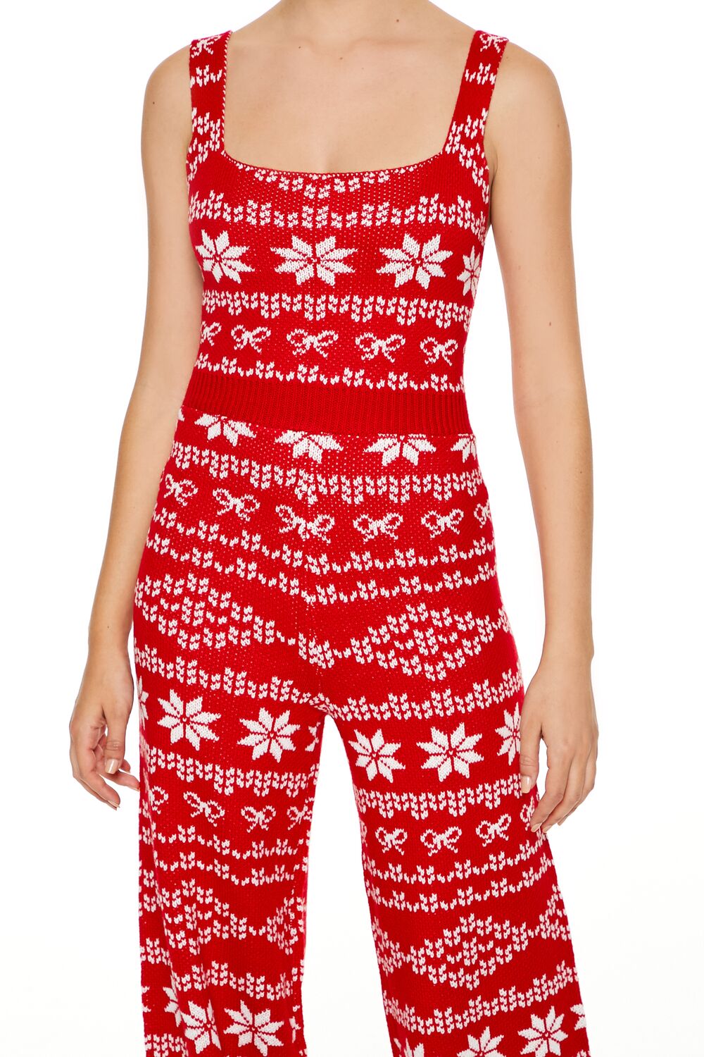 Fair Isle Sweater-Knit Jumpsuit | Forever 21 Women