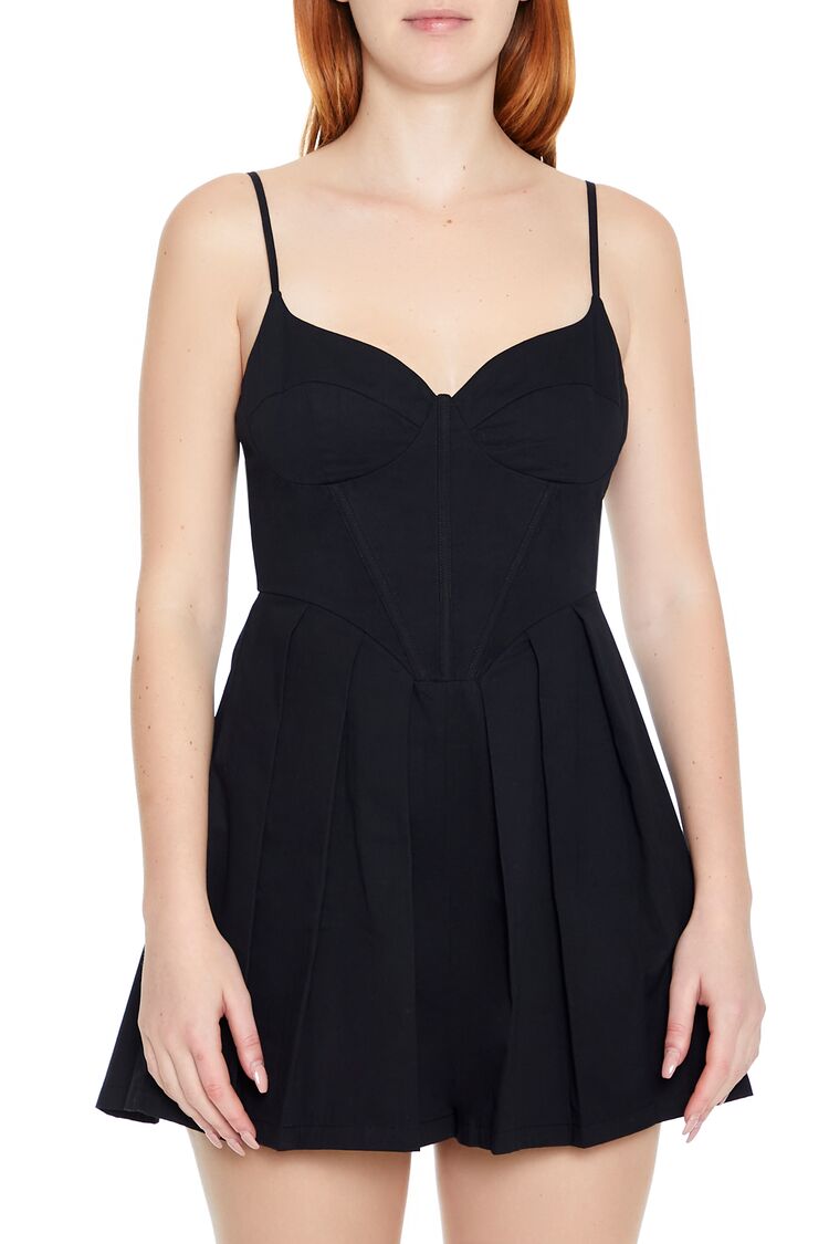 Pleated Bustier Cami Romper | Forever 21 Women