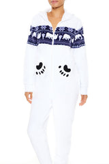 Hooded Polar Bear Jumpsuit | Forever 21 Women