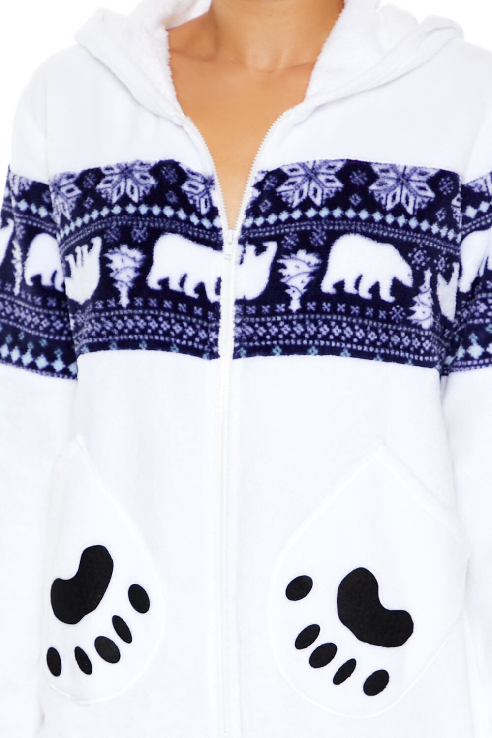 Hooded Polar Bear Jumpsuit | Forever 21 Women