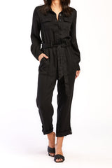 Frenzia Long Sleeve Utility Style Jumpsuit Button Down Tab Cuff Hem Se | Forever 21 Women