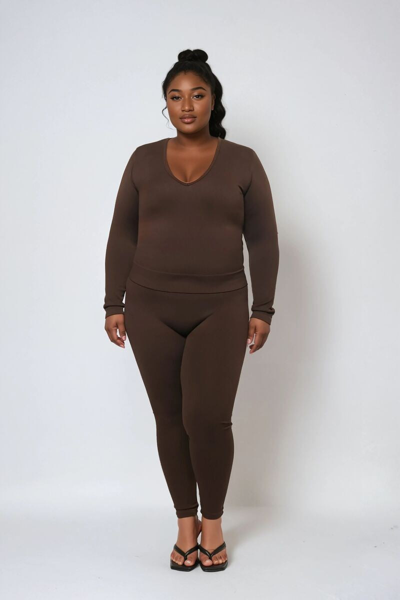 Plus Size Seamless Long-Sleeve Top & Leggings Set | Forever 21 Women