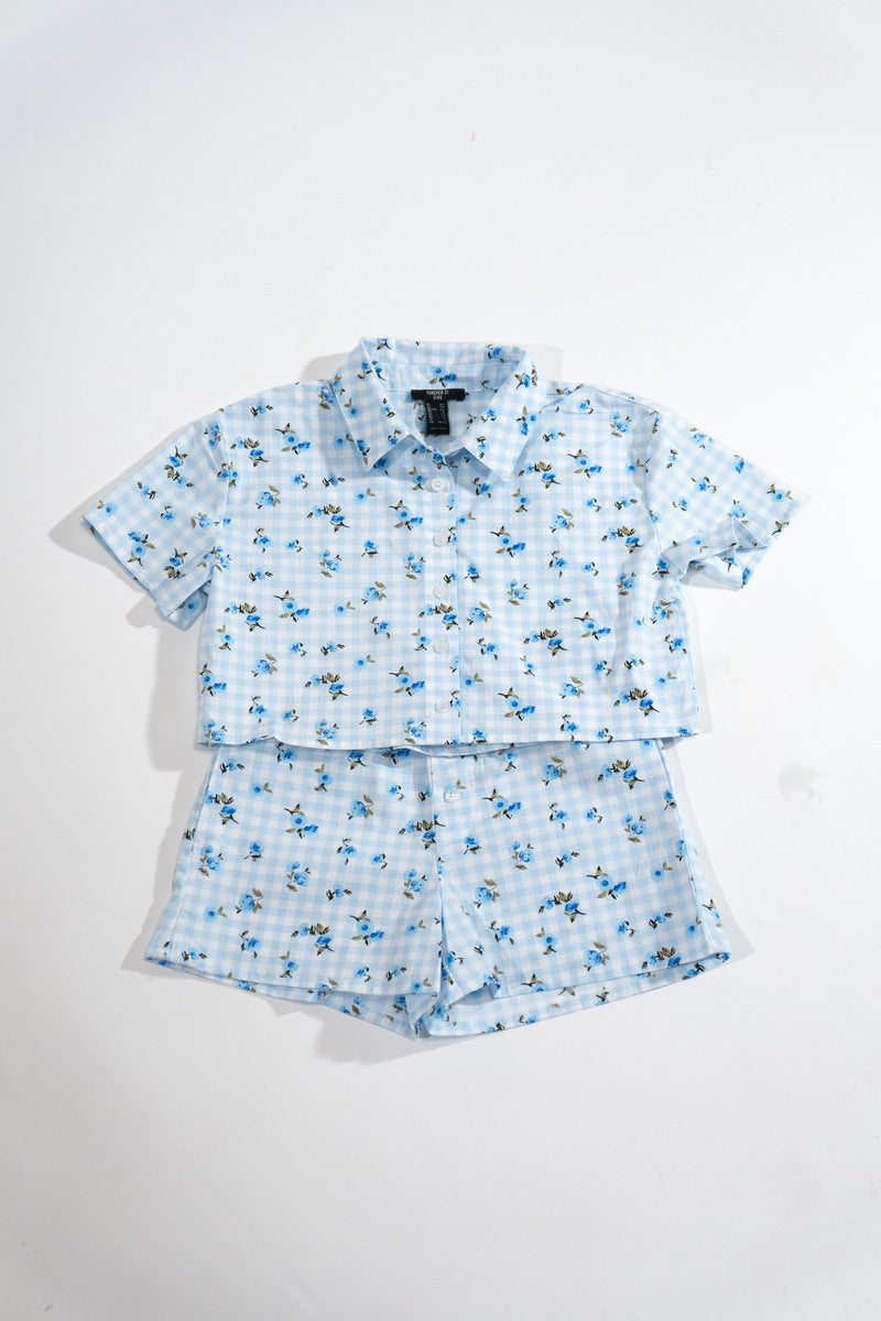 Kids Floral Short-Sleeve Shirt & Shorts Set | Forever 21 Women