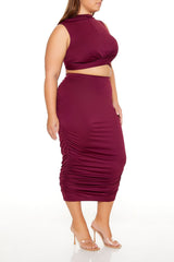 Plus Size Ruched Crop Top & Skirt Set | Forever 21 Women