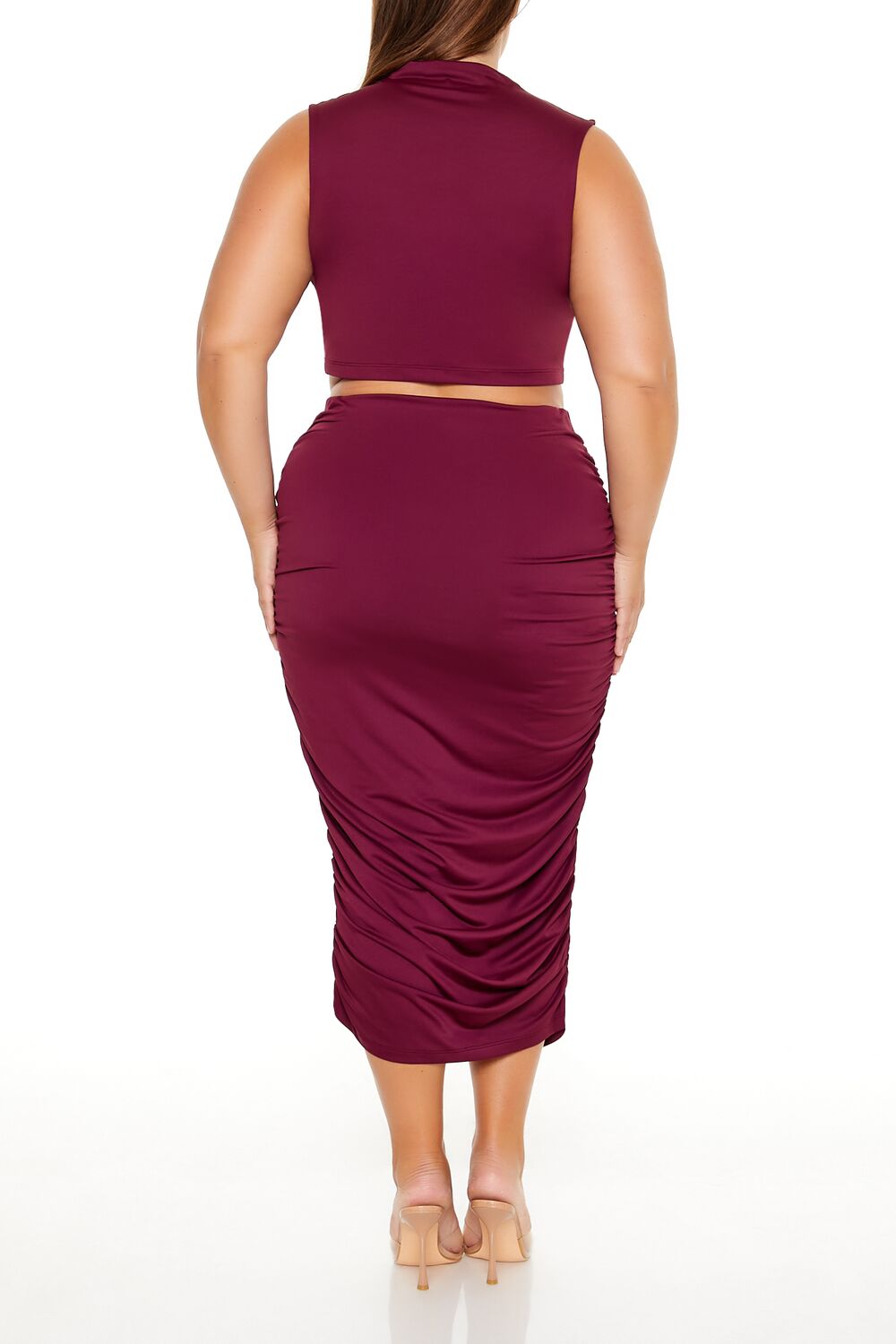 Plus Size Ruched Crop Top & Skirt Set | Forever 21 Women