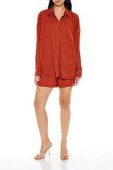 Textured Shirt & Shorts Set | Forever 21 Women