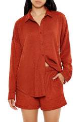 Textured Shirt & Shorts Set | Forever 21 Women