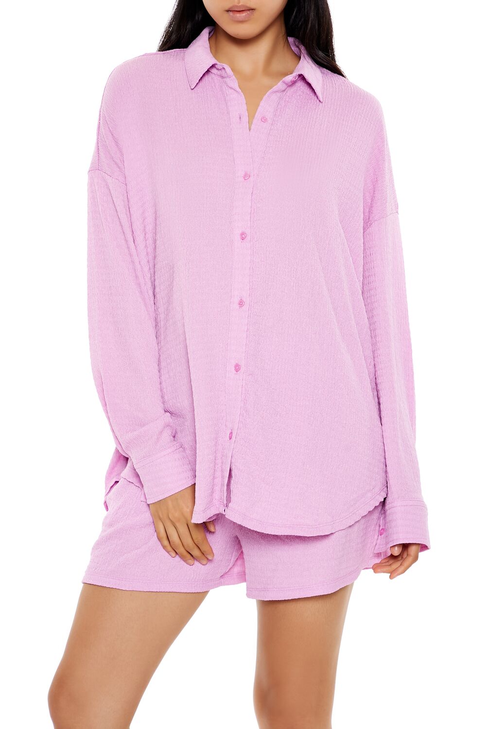Textured Shirt & Shorts Set | Forever 21 Women