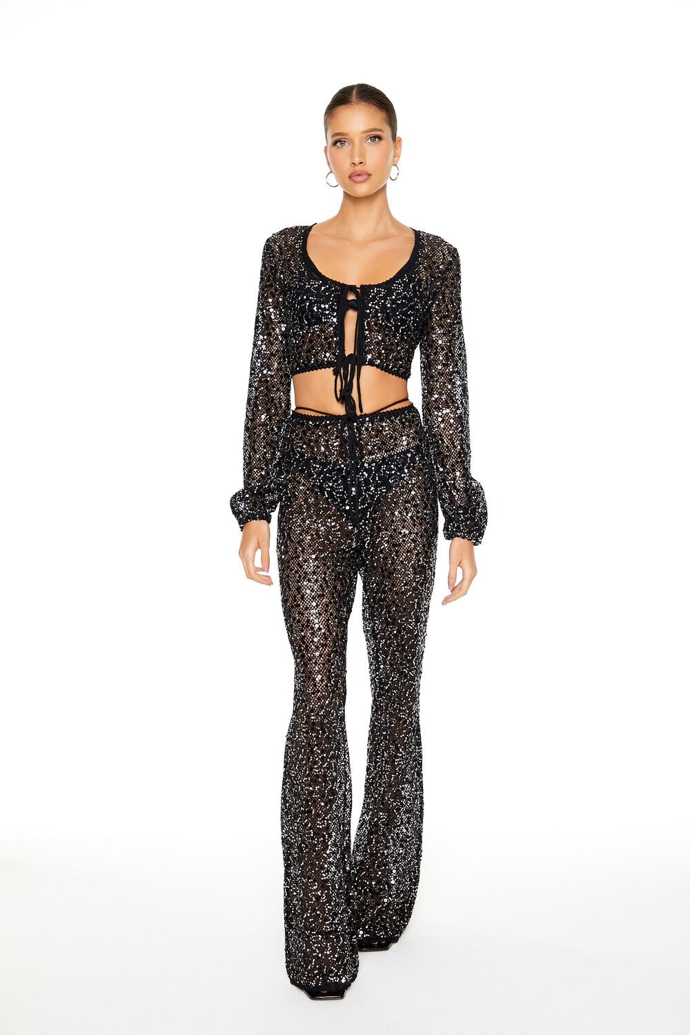 Sequin Crop Top & Pants Set | Forever 21 Women