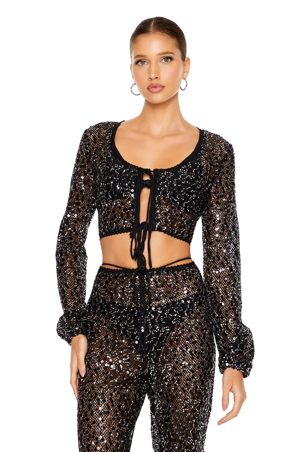 Sequin Crop Top & Pants Set | Forever 21 Women