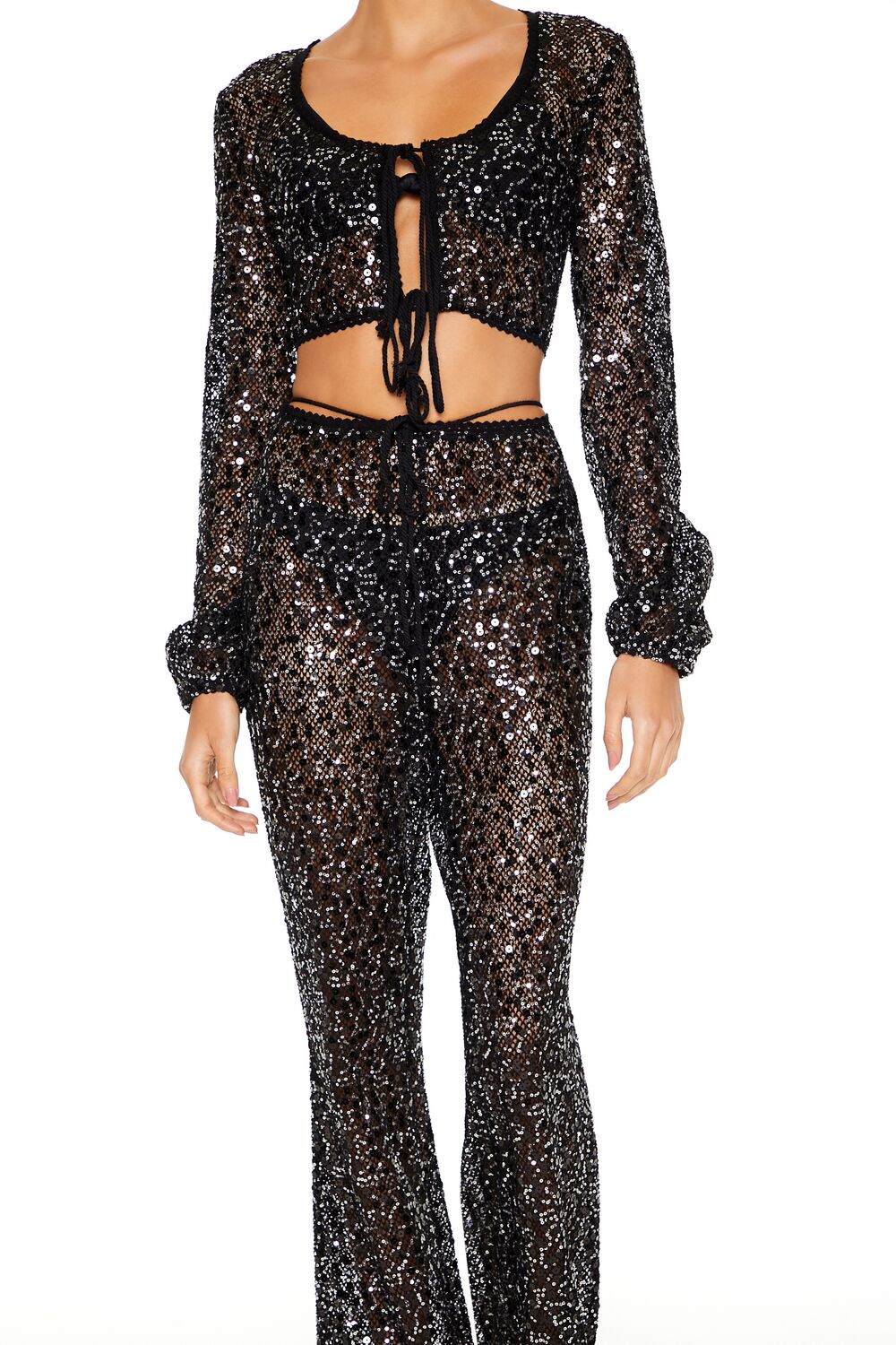 Sequin Crop Top & Pants Set | Forever 21 Women