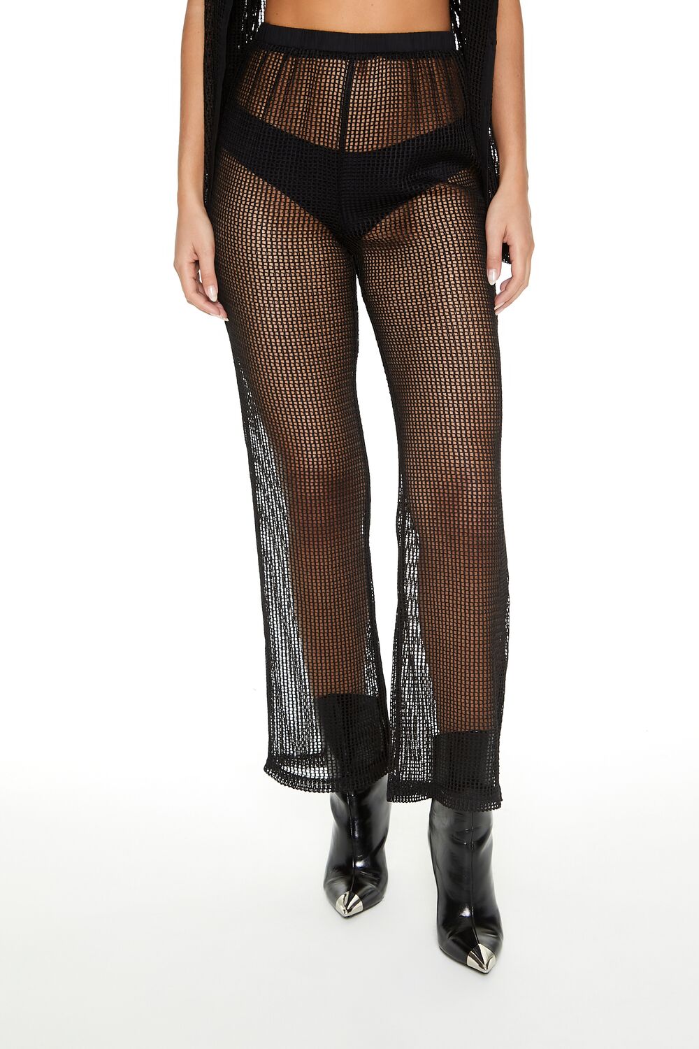 Sheer Crochet Shirt & Pants Set | Forever 21 Women