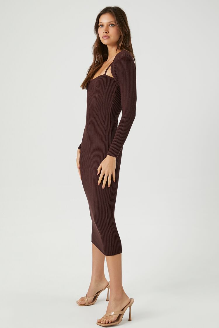 Midi Dress & Shrug Sweater Set | Forever 21 Women