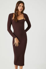 Midi Dress & Shrug Sweater Set | Forever 21 Women