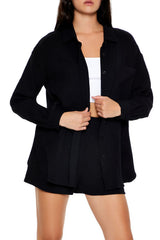 Cotton Poplin Shirt & Shorts Set | Forever 21 Women