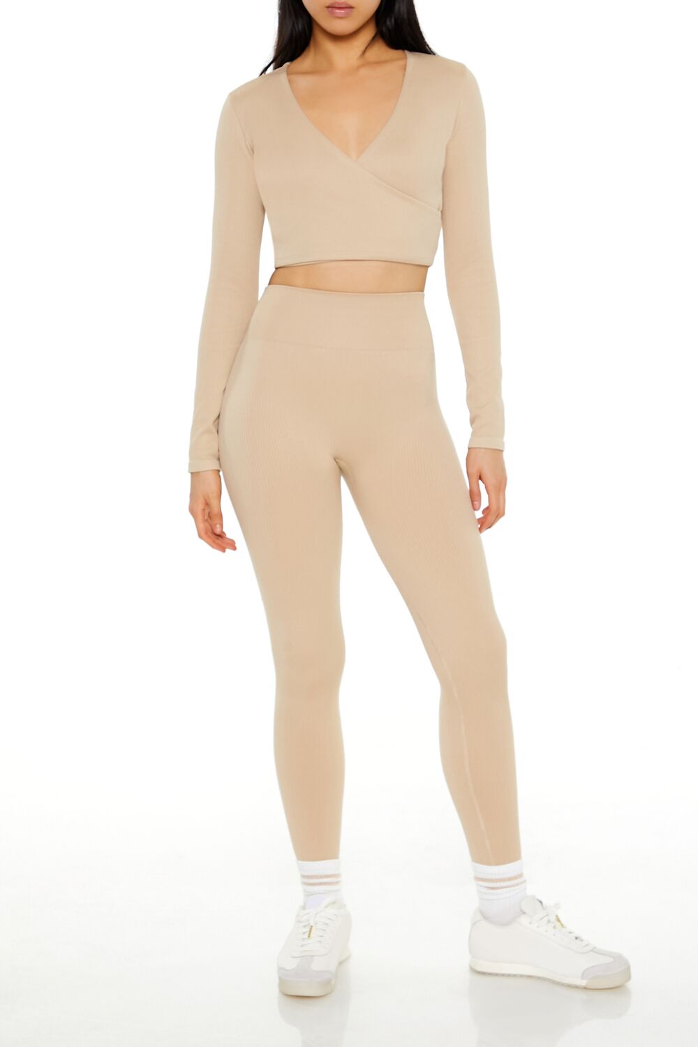 Active Seamless Surplice Crop Top | Forever 21 Women