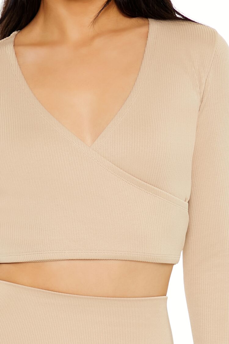 Active Seamless Surplice Crop Top | Forever 21 Women