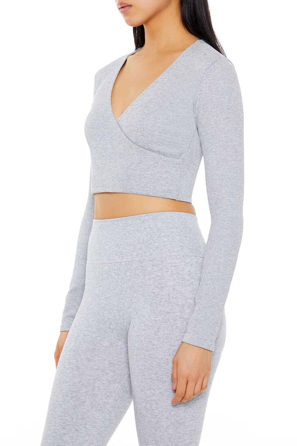 Active Seamless Surplice Crop Top | Forever 21 Women