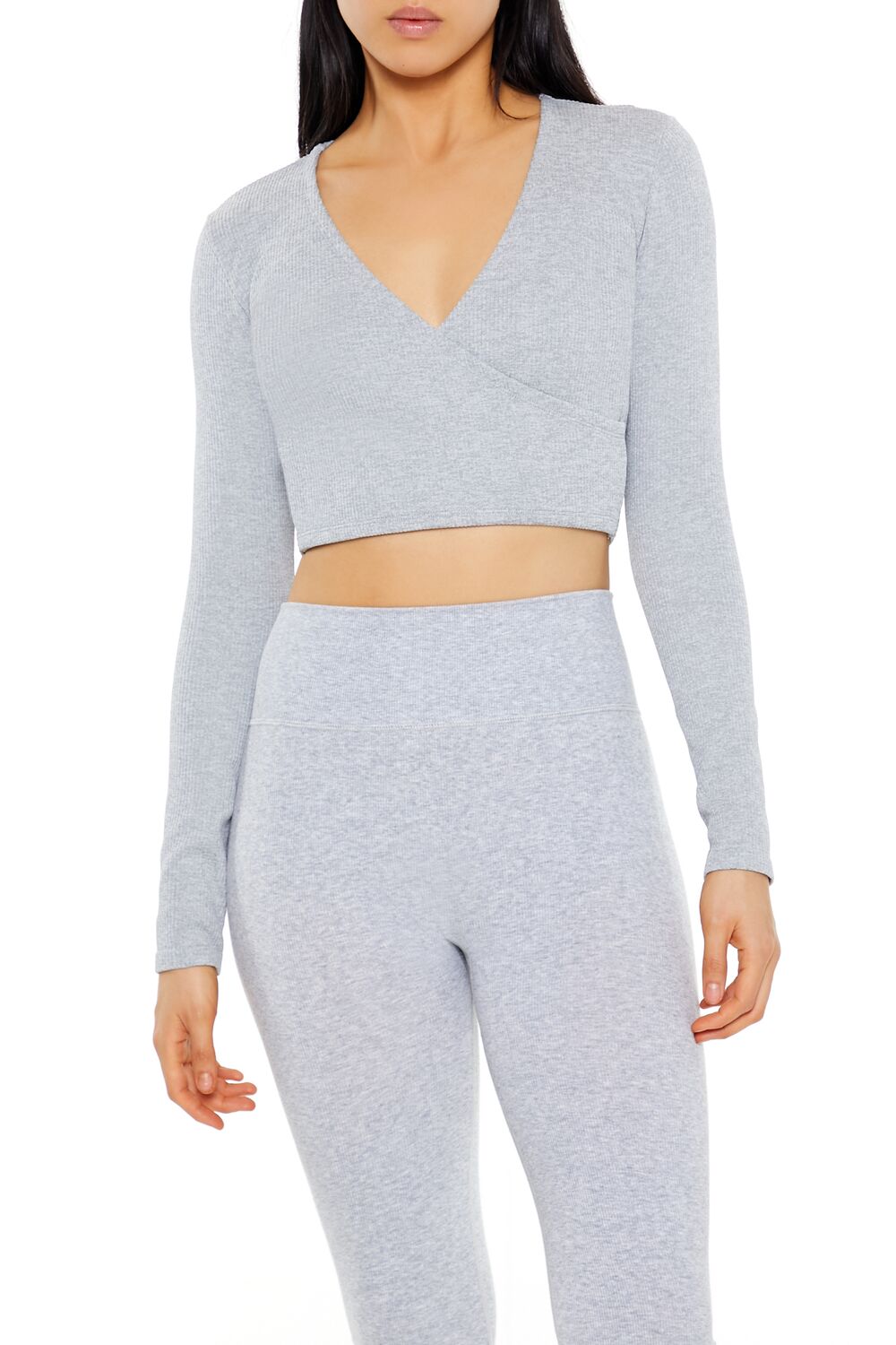 Active Seamless Surplice Crop Top | Forever 21 Women
