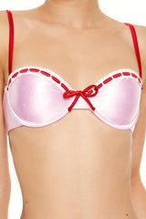 Satin Laced Hearts Underwire Bikini Top | Forever 21 Women