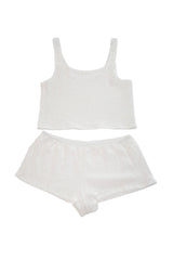 Textured Crop Top & Shorts Swim Cover-Up Set | Forever 21 Women