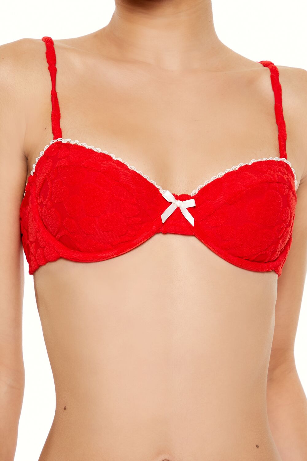 Heart Terry Underwire Bikini Top | Forever 21 Women