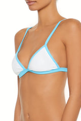Essentials Contrast Binded Triangle Bikini Top | Forever 21 Women