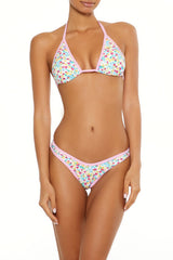 Bright Floral Contrast High Leg Bikini Bottoms | Forever 21 Women