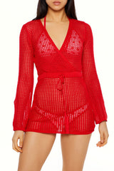 Crochet Crossed Swim Cover-Up Mini Dress | Forever 21 Women