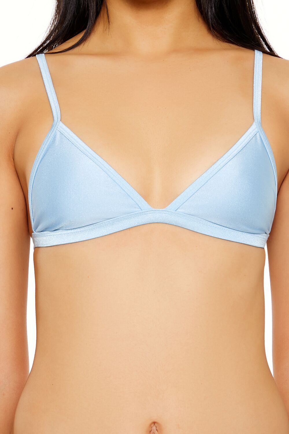 Shiny Binded-Triangle Bikini Top | Forever 21 Women