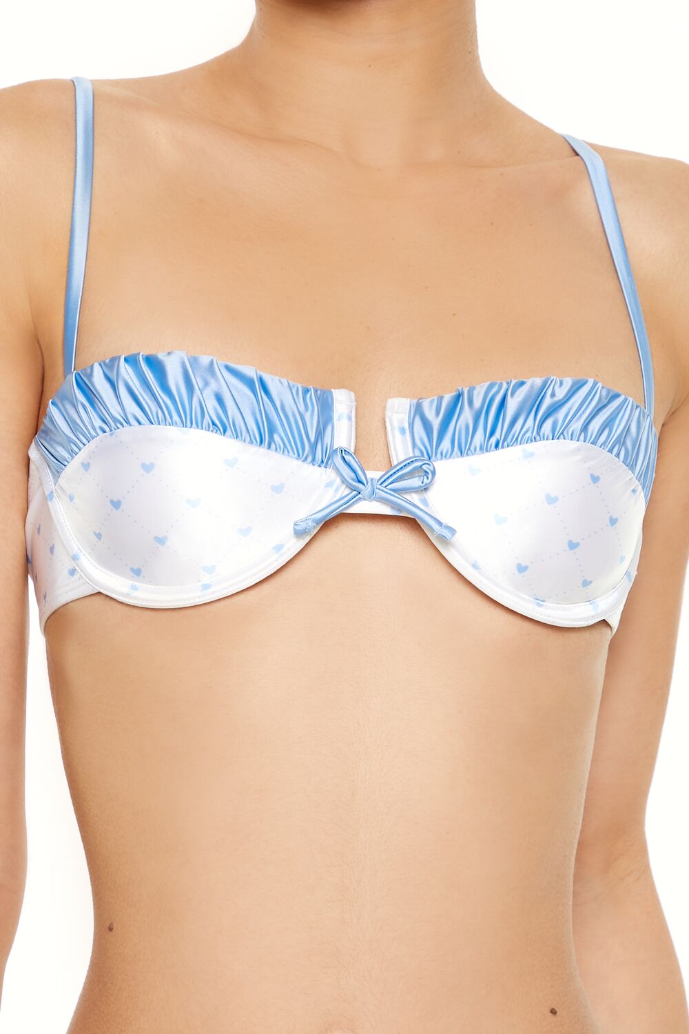 Satin Hearts Underwire Bikini Top | Forever 21 Women