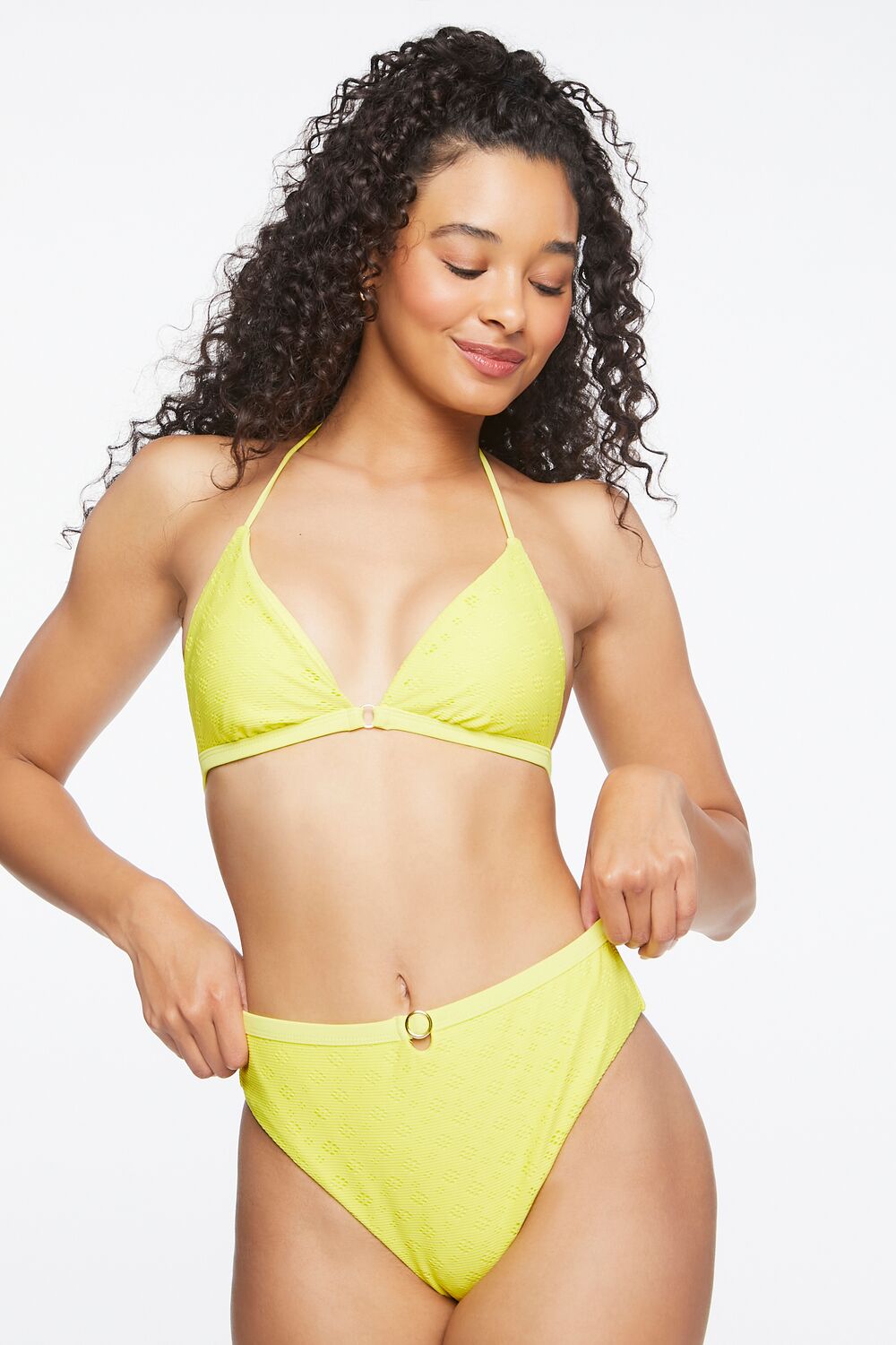Eyelet High-Rise Bikini Bottoms | Forever 21 Women