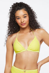 Eyelet Triangle Halter Bikini Top | Forever 21 Women