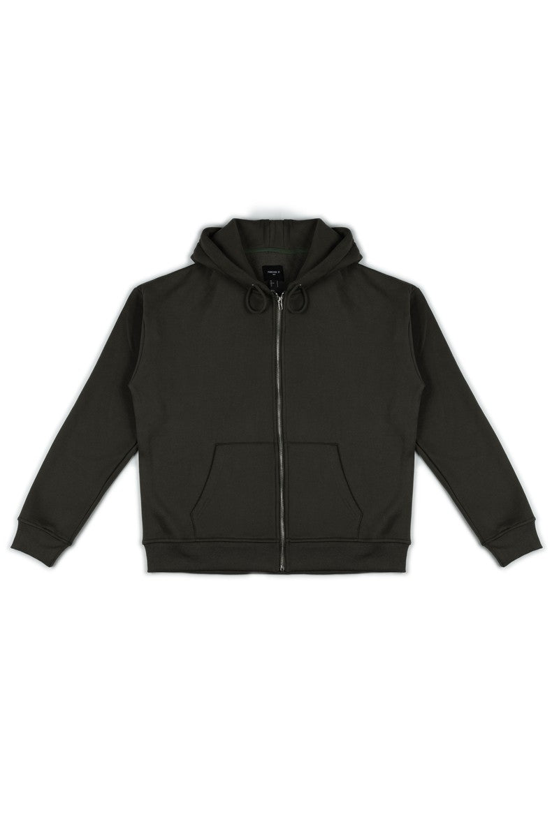 Fleece Zip-Up Hoodie | Forever 21 Men