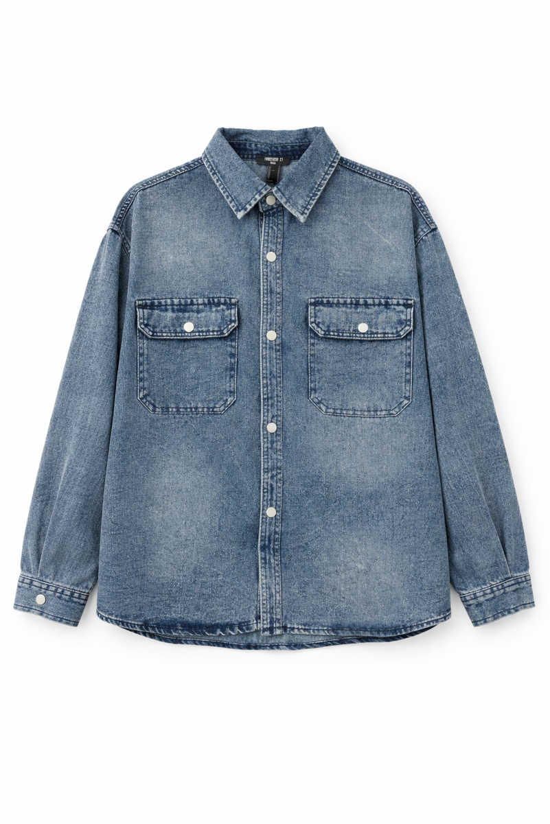 F21 Men Denim Shirt | Forever 21 Men