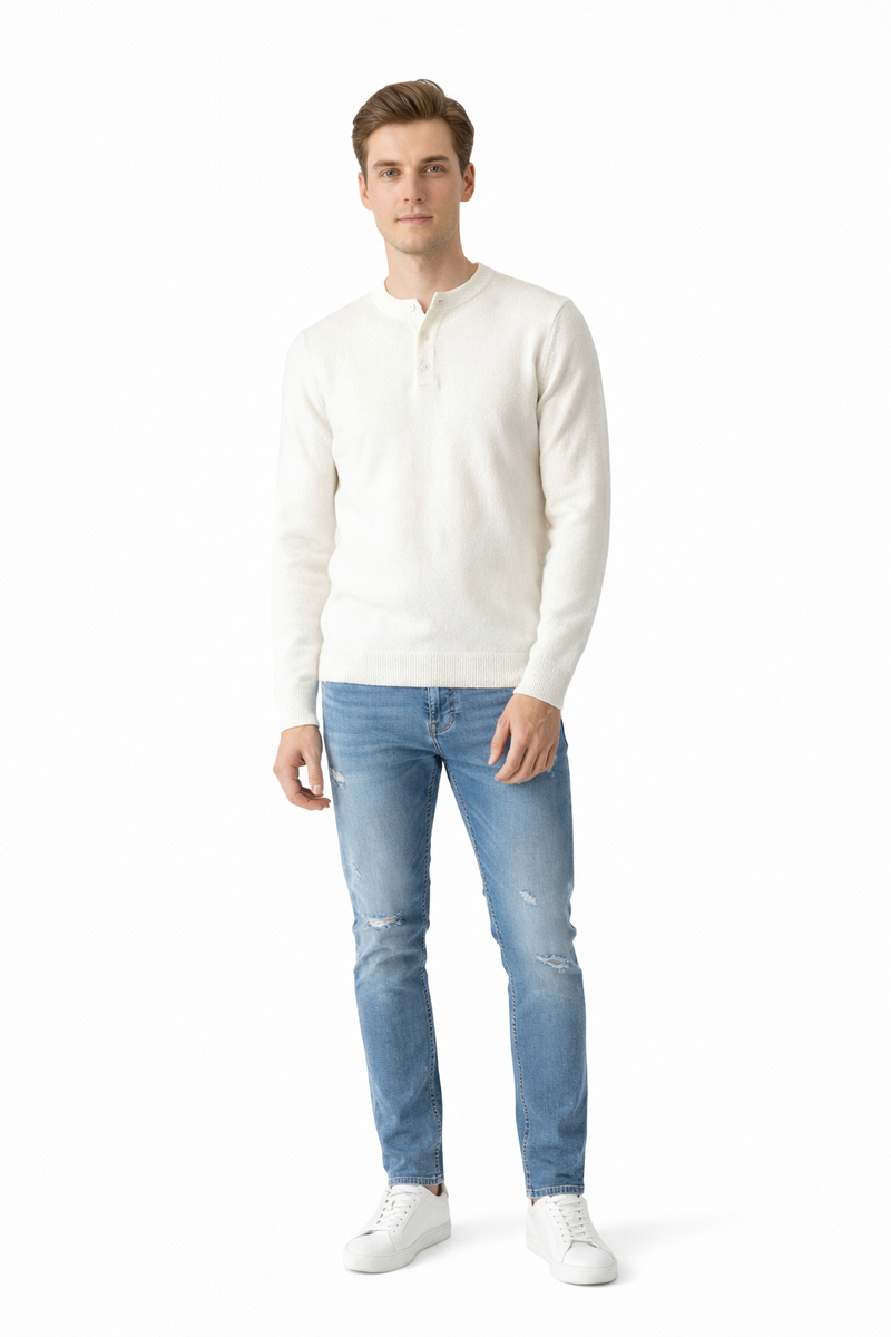 Long-Sleeve Henley Sweater | Forever 21 Men