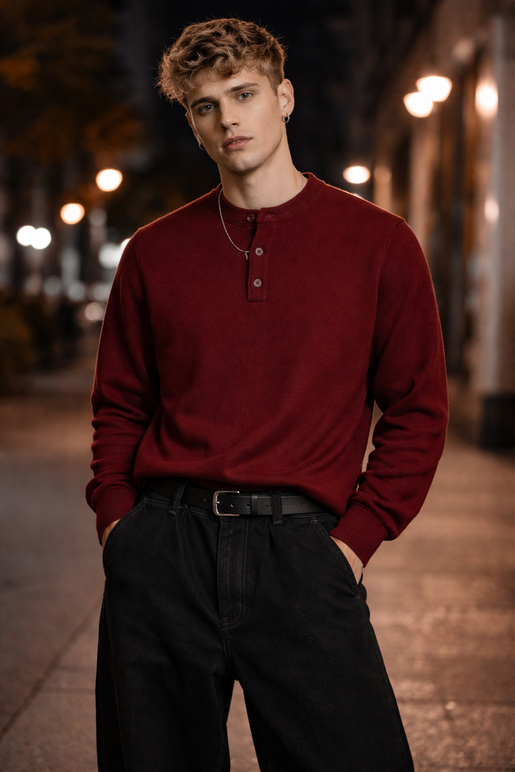 Long-Sleeve Henley Sweater | Forever 21 Men