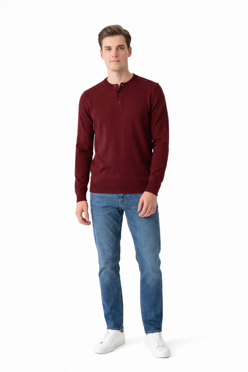 Long-Sleeve Henley Sweater | Forever 21 Men