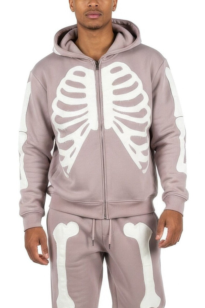 Skeleton Graphic Zip-Up Hoodie | Forever 21 Men