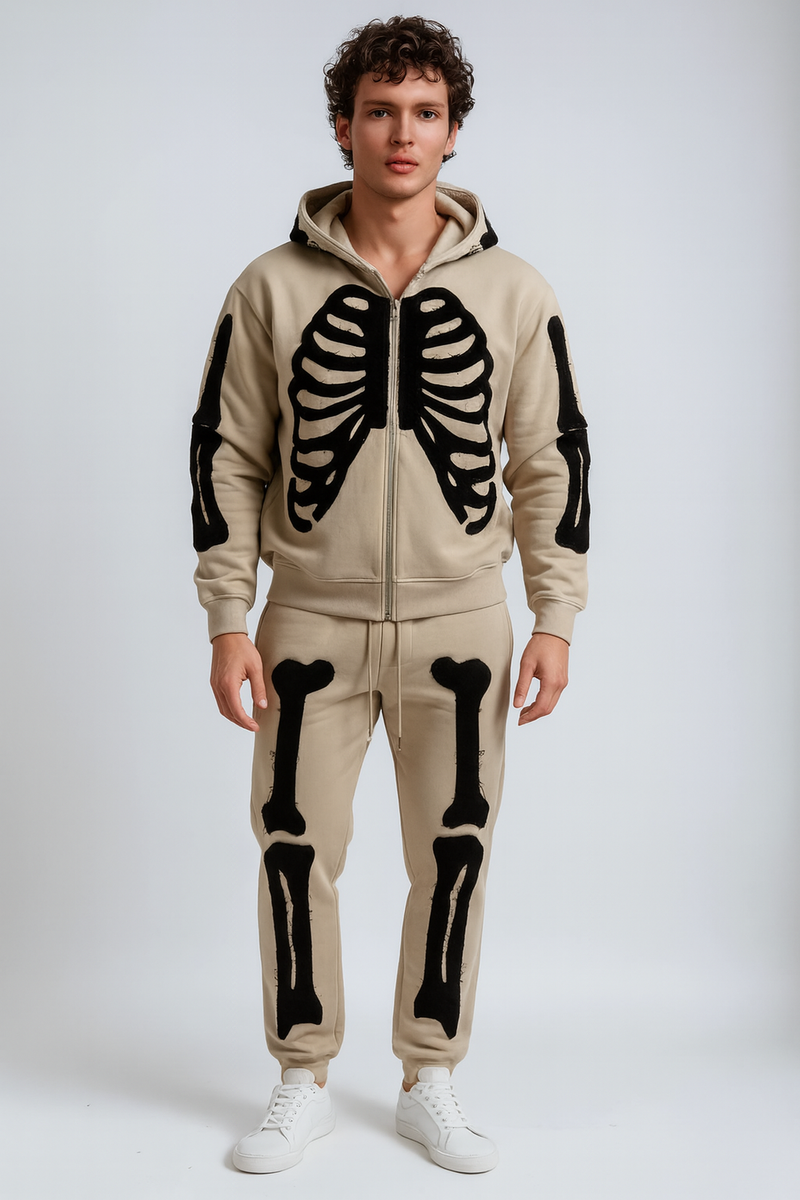 Skeleton Graphic Zip-Up Hoodie | Forever 21 Men