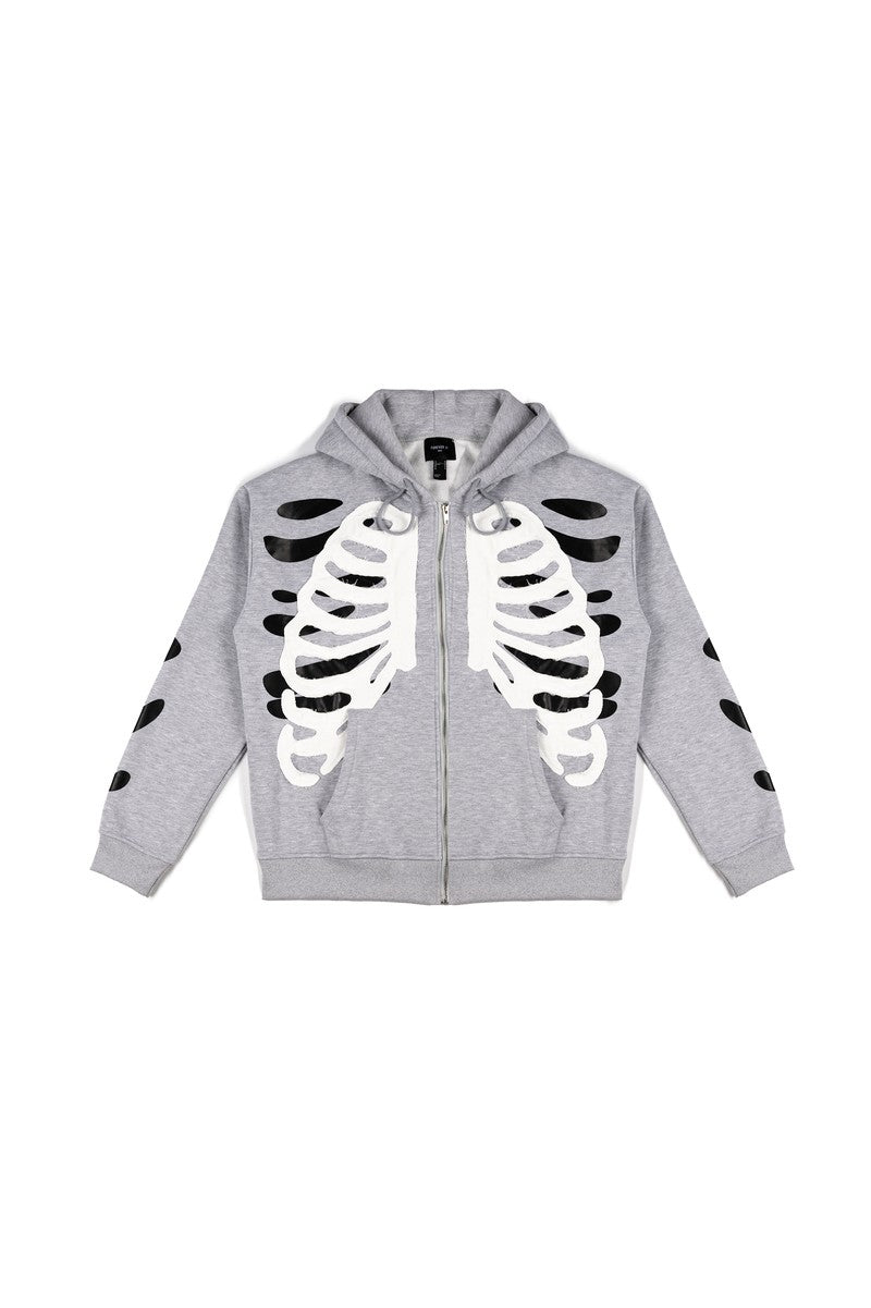 Skeleton Graphic Zip-Up Hoodie | Forever 21 Men