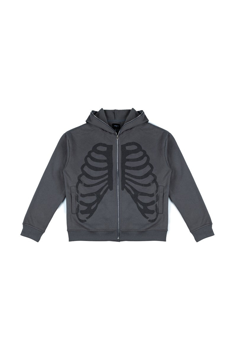 Skeleton Graphic Zip-Up Hoodie | Forever 21 Men