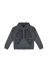 Skeleton Graphic Zip-Up Hoodie | Forever 21 Men