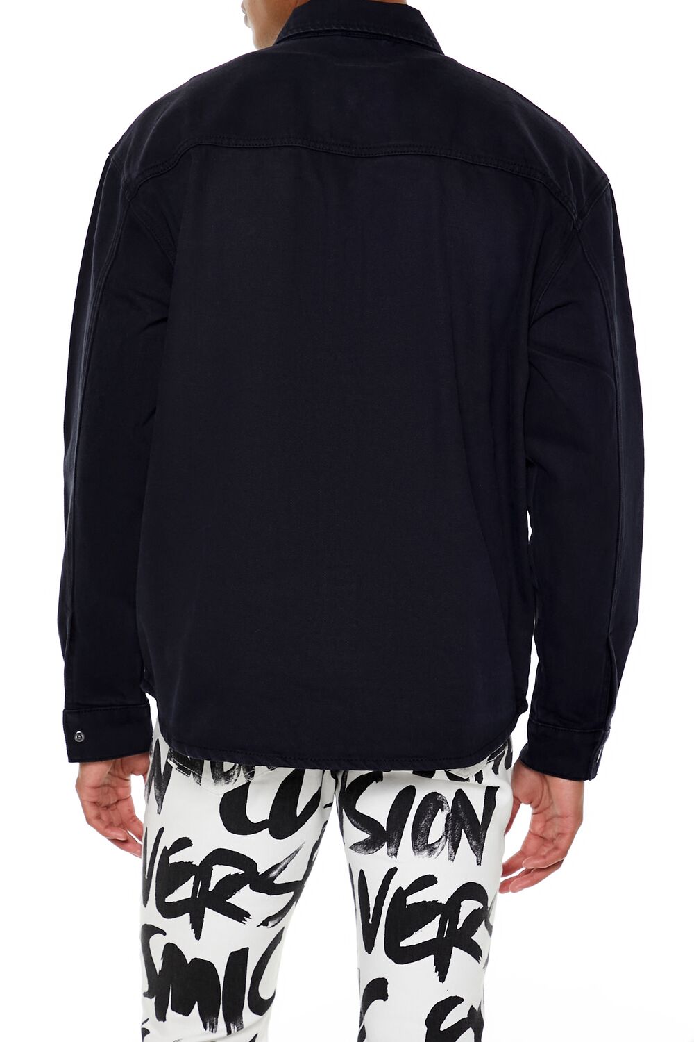 Cotton Curved-Hem Shirt | Forever 21 Men