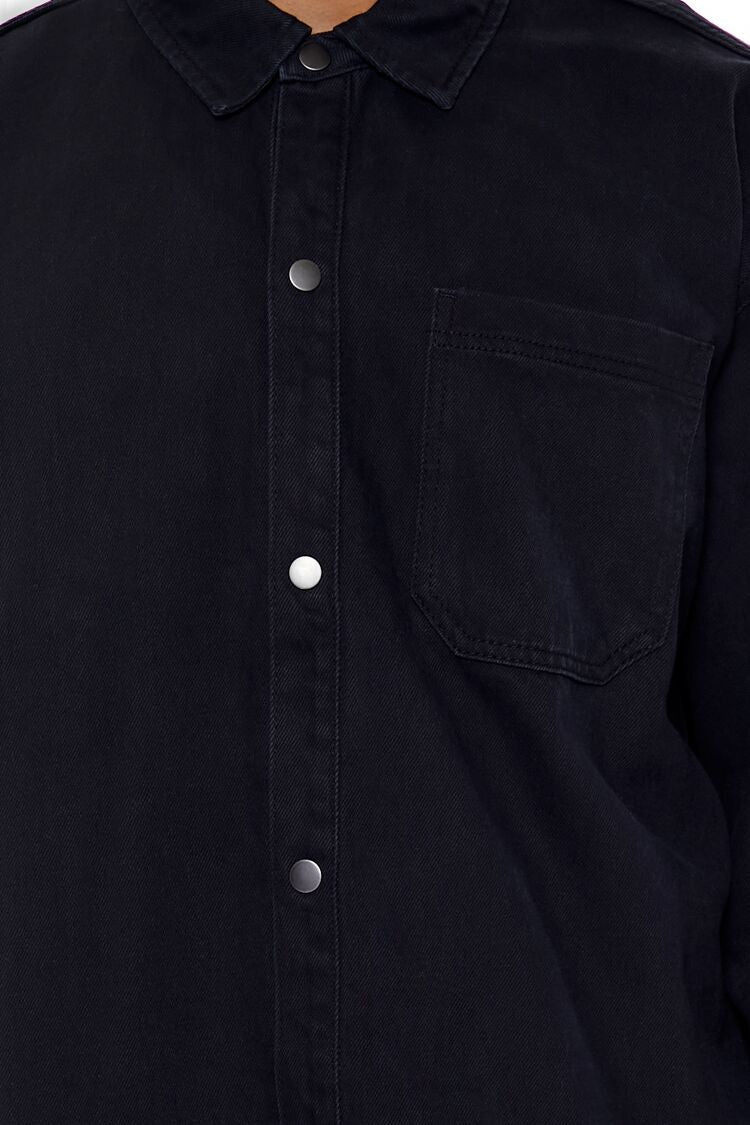 Cotton Curved-Hem Shirt | Forever 21 Men