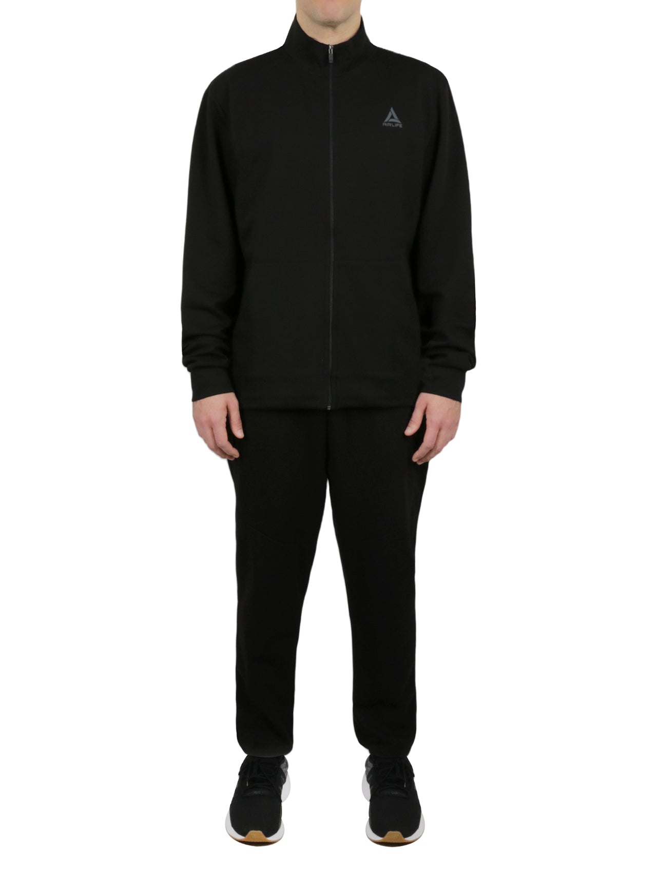 Big & Tall Fully Open Zipper Tracksuit in Black | Forever 21 Men