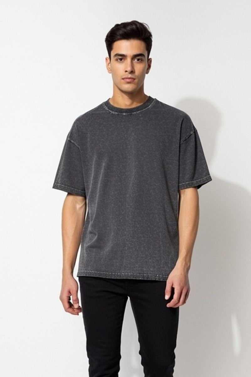 Mineral Wash Cotton Crew Tee | Forever 21 Men